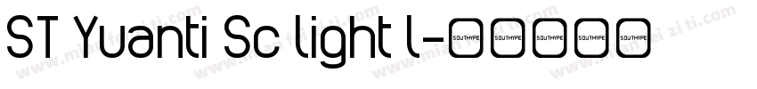 ST Yuanti Sc light l字体转换